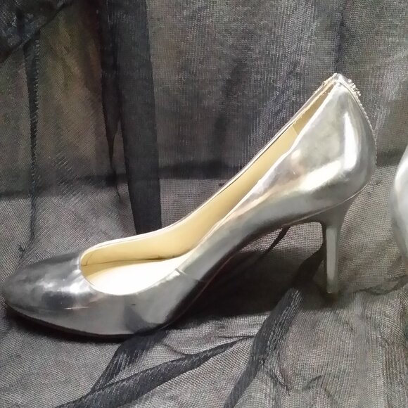Coach metallic silver high heels - Picture 1 of 3